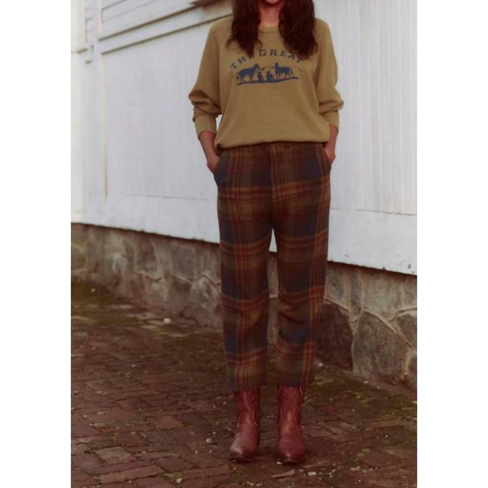 THE GREAT. women's ranger pant in sequoia plaid Worn once!
